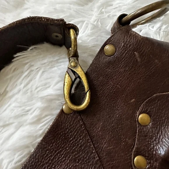 Vintage 💖 BellaAna Leather Purse with genuine turquoise inlays. 💎 One of a kind. - Picture 4 of 16